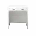 James Martin Vanities Addison 30in Countertop Unit, Glossy White w/ 3 CM White Zeus Quartz Top E444-CU30-GW-3WZ